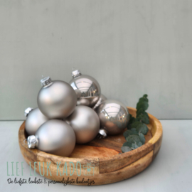 Kerstbal met naam | Misty Grey