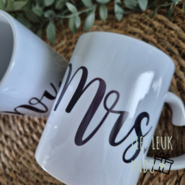 Mokken set | Mr & Mrs - Lettertype 1 -