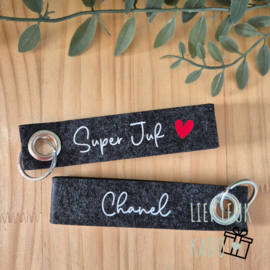 Sleutelhanger vilt | Super juf