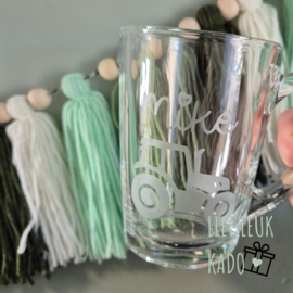 Theeglas | Met naam + figuur