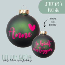 Kerstbal met naam | Pine Green