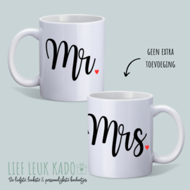 Mokken set | Mr & Mrs - Lettertype 1 -