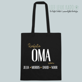 Katoenen tas | Liefste Oma/Mama van - Namen -