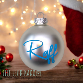 Kerstbal met naam | Silver