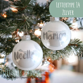 Kerstbal met naam | Winter White