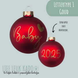 Kerstbal met naam | Christmas Red
