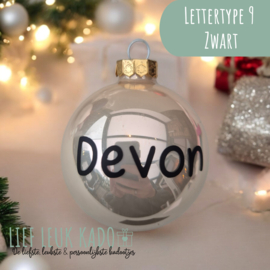 Kerstbal met naam | Pearl