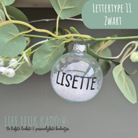 Kerstbal met naam | Sneeuw
