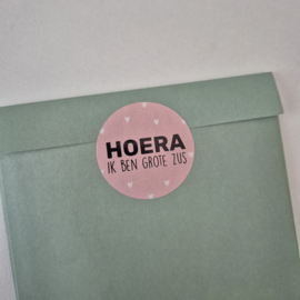 Stickers | Hoera ik ben grote zus | 20st
