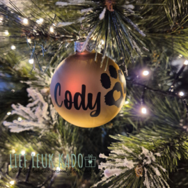 Kerstbal met naam | Peacan Brown