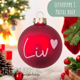 Kerstbal met naam | Christmas Red