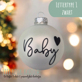 Kerstbal met naam | Winter White