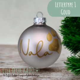 Kerstbal met naam | Silver