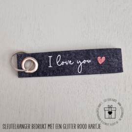 Sleutelhanger vilt | I love you