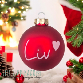 Kerstbal met naam | Christmas Red