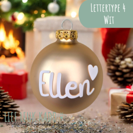 Kerstbal met naam | Pearl