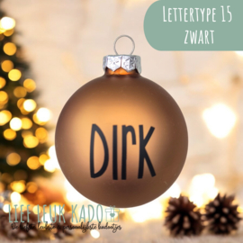 Kerstbal met naam | Peacan Brown
