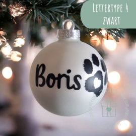 Kerstbal met naam | Winter White