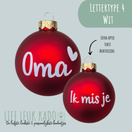 Kerstbal met naam | Christmas Red