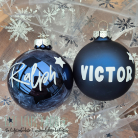 Kerstbal met naam | Night Blue