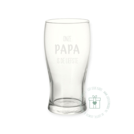 Bierglas | Papa is de liefste