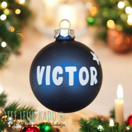 Kerstbal met naam | Night Blue