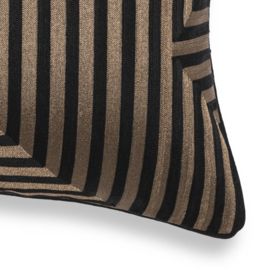 EICHHOLTZ PILLOW SPLENDER SQUARE BLACK & GOLD