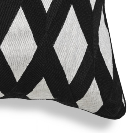 EICHHOLTZ PILLOW SPLENDER SQUARE BLACK & WHITE