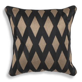 EICHHOLTZ PILLOW SPLENDER SQUARE BLACK & GOLD