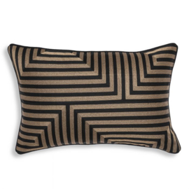 EICHHOLTZ PILLOW SPRAY RECTANGULAR BLACK & GOLD