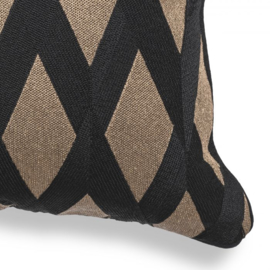 EICHHOLTZ PILLOW SPLENDER SQUARE BLACK & GOLD