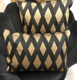 EICHHOLTZ PILLOW SPLENDER SQUARE BLACK & GOLD