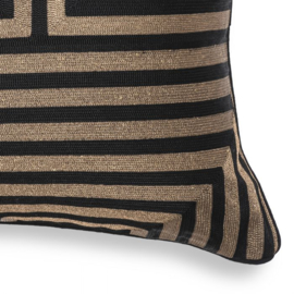 EICHHOLTZ PILLOW SPRAY RECTANGULAR BLACK & GOLD