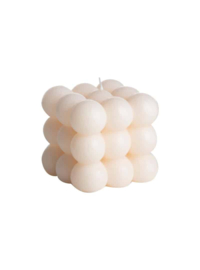 Gusta kaars cube wit 8,5x8cm