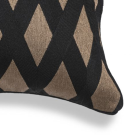 EICHHOLTZ PILLOW SPLENDER RECTANGULAR BLACK & GOLD