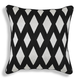 EICHHOLTZ PILLOW SPLENDER SQUARE BLACK & WHITE