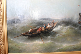 Nicolaas Riegen,  (1827-1889), Storm op zee, gedateerd 1887, prijs op aanvraag