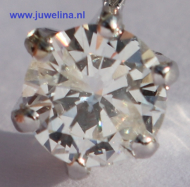 18 kt witgouden ring 0.70 ct diamant briljant