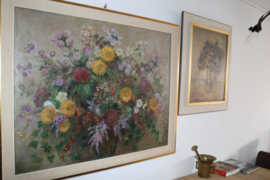 Hendrika Cornelia 'Rie' De Balbia Verster-Bolderheij (1890 - 1990) bloemen schilderij
