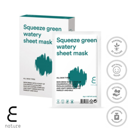 E NATURE Squeeze Green Watery Sheet Mask