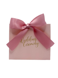 Premium Giftbag Color Gold Foil and Ribbon 'Wedding Ceremony' XS