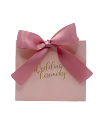Premium Giftbag Kleur Gold Foil met lint 'Wedding Ceremony' XS