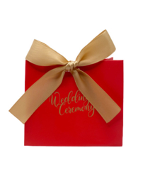 Premium Giftbag Kleur Gold Foil met lint 'Wedding Ceremony' XS