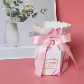 Geschenkdoosje Bonbondoosje  'Specially For You' Met Lint en Parelhanger Medium