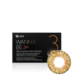 O-lens Wannabe 3CON Lolly Brown (2 lenzen/box, Plano, 1 Maand)