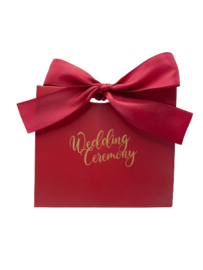 Premium Giftbag Kleur Gold Foil met lint 'Wedding Ceremony' XS