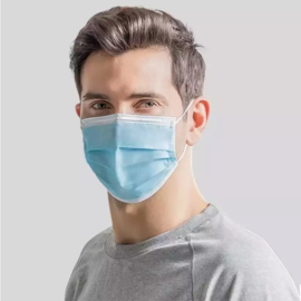 Hoog kwalitatieve medische mond maskers mondkapjes hygiënische verpakt per 10 stuks (blauw)