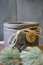 TEALIGHTHOLDERS MET STER  MAJESTIC BROWN