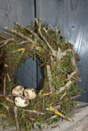 MOSS WREATH YELLOW TWIGS KRANS
