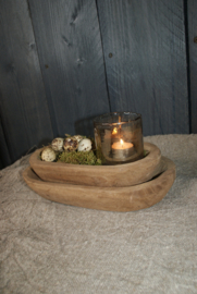 HOUTEN OVALE SCHAAL S
